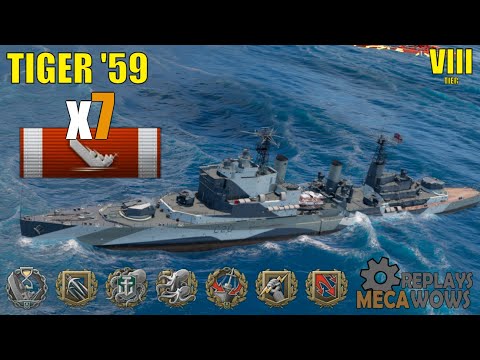 Tiger '59 7 Kills & 125k Damage | World of Warships Gameplay