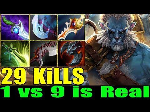 1vs9 is Real [Phantom Lancer] Monster Divine Rapier ComeBack Fountain Rape 29KiLLs (HighLights 7.24)
