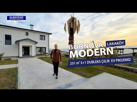 Bornova Lakaköy'de 231m2 Çelik 5+1 Modern Çelik Projemiz | Alsancak Prefabrik&Çelik Yapı
