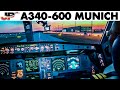 Piloting Airbus A340 600 Munich To Jo Burg Cockpit Views