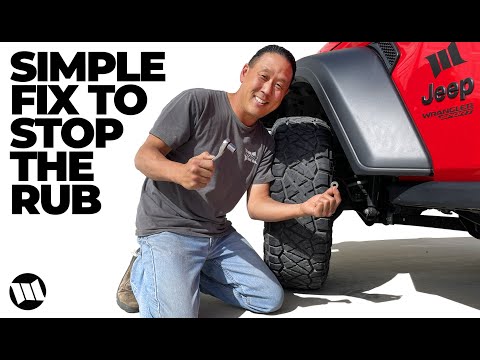 Cheap and Easy Tire Rub Fix on a Jeep JL Wrangler or JT Gladiator when Making a Full Turn