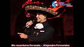 karaoke me recordaras llorando   alejandro fernandez