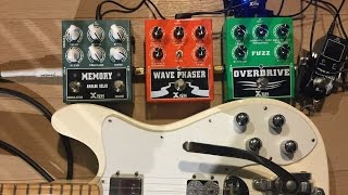 Video thumbnail for Guitar Fuzz Overdrive Phaser & Delay Pedals Demo Xvive W1 W2 W3 by Greg Kocis