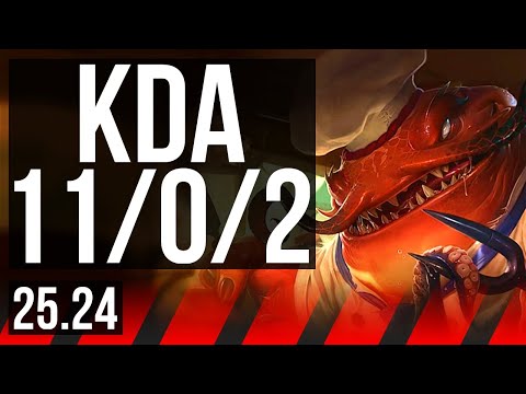 TAHM KENCH vs RIVEN (TOP) | Perfect KDA: 11/0/2 | NA Master | 25.24