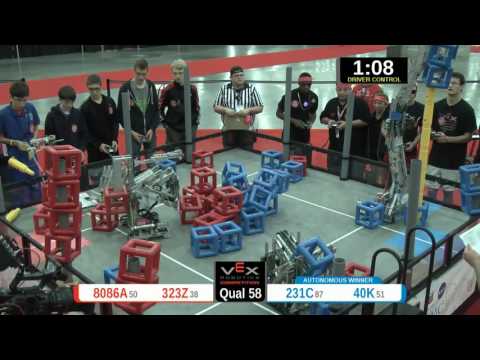 2015 VRC Sci Q58 - 8086A 323Z vs 231C 40K - 56 to 73 - VEX Worlds 2015 - Science Division