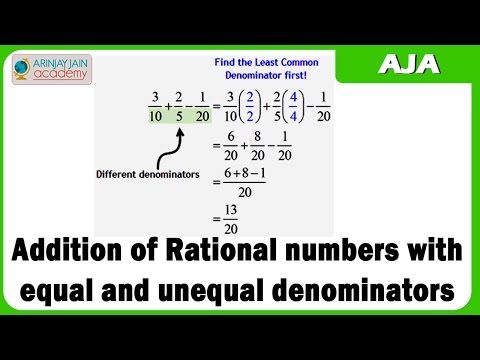 1203. Addition of Rational numbers with equal and unequal denominators