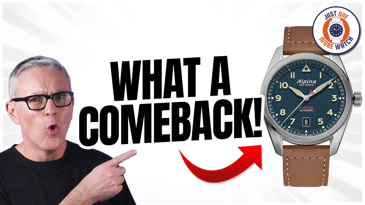 Alpina new model shown in Just One More Watch video, front three-quarter view