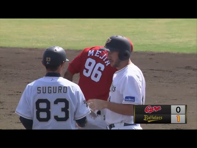 【ファーム】バファローズ・モレルが詰まりながらも先制のタイムリーヒットを放つ!! 2017/9/9 Bs-C(ファーム)