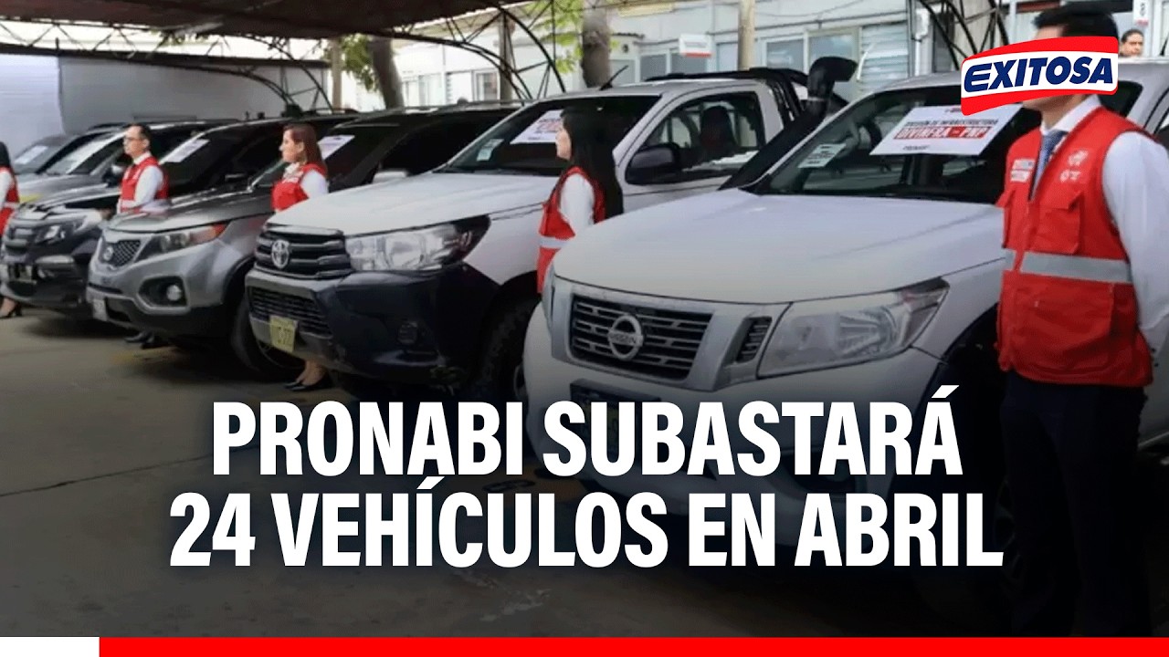 🔴🔵 ¡Aprovecha la oportunidad! Pronabi subastará 24 vehículos el próximo miércoles 29 de abril