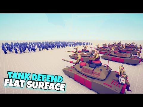 TANK DEFEND FLAT SURFACE VS EVERY UNITS - Totally Accurate Battle Simulator TABS