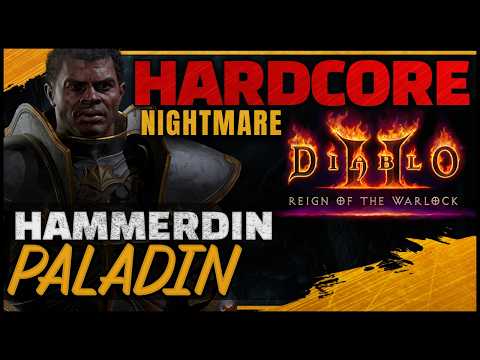 [Nightmare] HARDCORE Hammerdin Paladin Guided Playthrough | Diablo 2 RotW