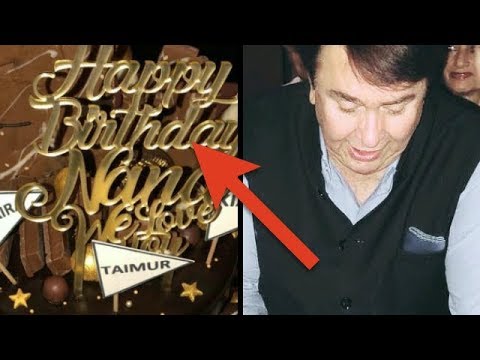 Randhir Kapoor Birthday cake given by his grandson and all grand daughter!!!!!