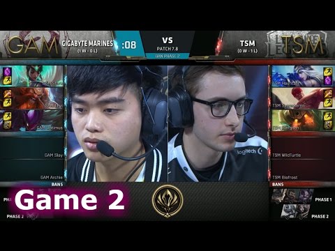 TSM vs Gigabyte Marines | Game 2 LoL MSI 2017 Play-In | TSM vs GAM G2 MSI 2017