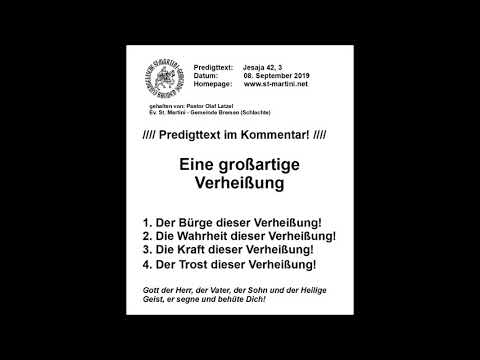 08.09.2019 - Eine großartige Verheißung