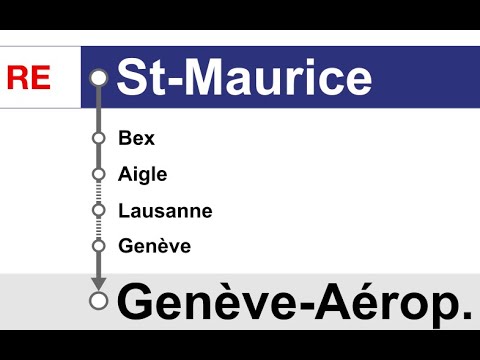 annonces CFF » RE St-Maurice — Genève ✈️ (2023) | with English announcements | SLBahnen