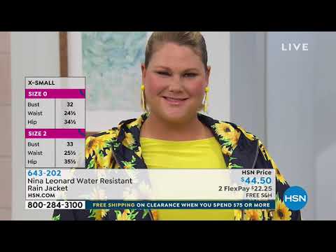 Nina Leonard WaterResistant Rain Jacket