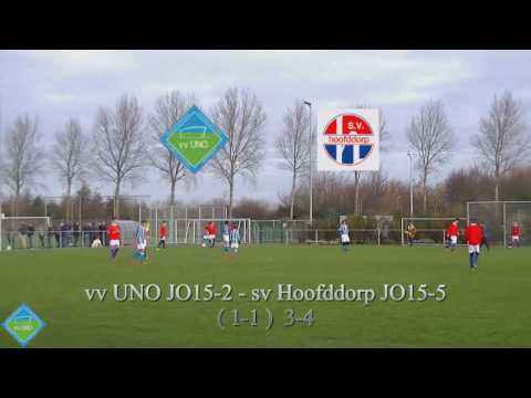 vv UNO JO15-2 - sv Hoofddorp JO15-5  (1-1) 3-4