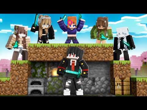Minecraft 1 Vs 5 Manhunt with GIRLS