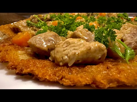 PLACEK PO ZBÓJNICKU  po mojemu💪🏻PLACKI ZIEMNIACZANE Z Gulaszem👌#wieprzowina