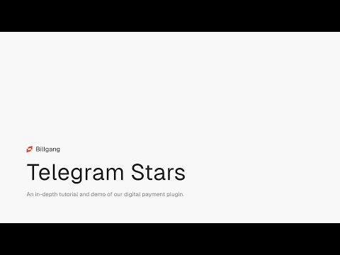 Accept card to crypto payments with Telegram Stars — Billgang