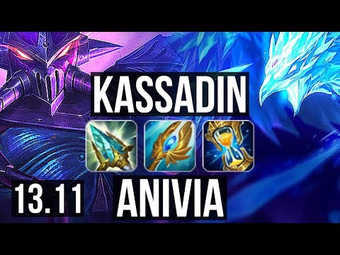 KASSADIN vs ANIVIA (MID) | 8/0/11, Legendary | KR Master | 13.11