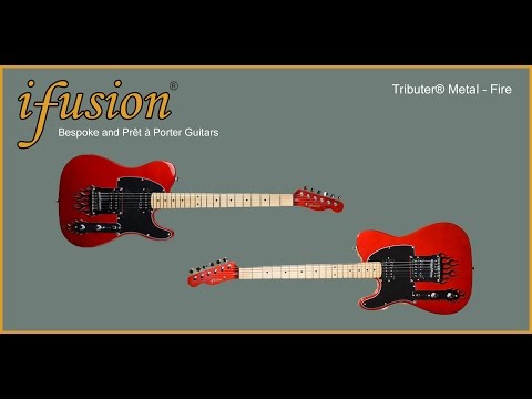 iFusion® Tributer® Metal TM-FIRE Left Handed Telecaster Style Electric Guitar - Metallic Red image 13