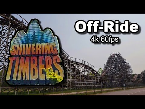 Shivering Timbers Off-Ride Footage (4k 60fps) - Michigan's Adventure Roller Coaster