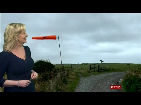 BBC weather: laughing about the giant carrot I mean wind sock