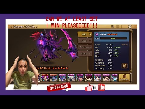 [Summoners War] Can we just get a win with 2A Thrain in RTA??
