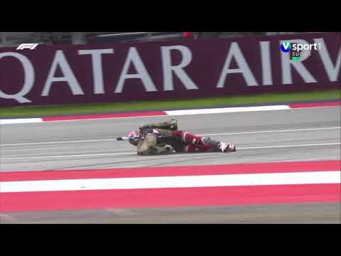 F1 Austria Jet pack crash pre-race
