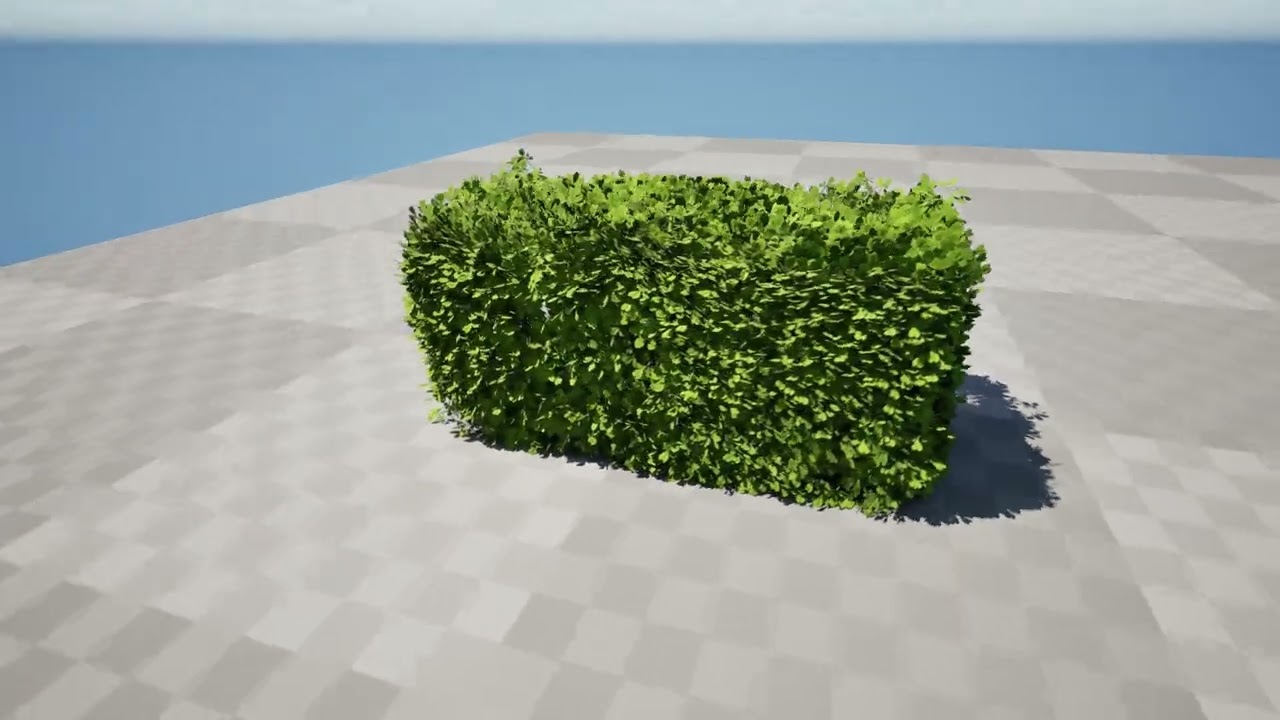 Windgepeitschter Verfahrensbusch 3D Modell