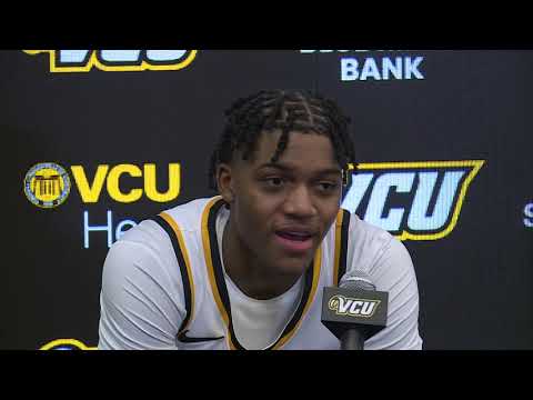 VCU's Jayden Nunn and Keshawn Curry talks after Nunn's 20-pt performance against Jacksonville St.