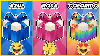 🎁 ESCOLHA SEU PRESENTE | AZUL, ROSA ou COLORIDO 🎁
