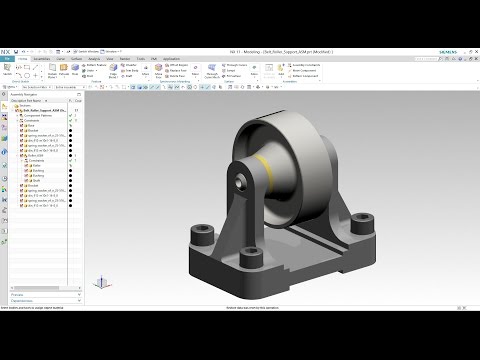 Siemens PLM NX - Topdown Assembly Modeling of Belt Roller Support