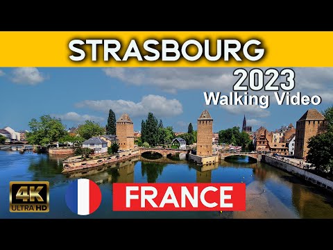 🇫🇷 Estrasburgo, França Walking Tour 4K UHD