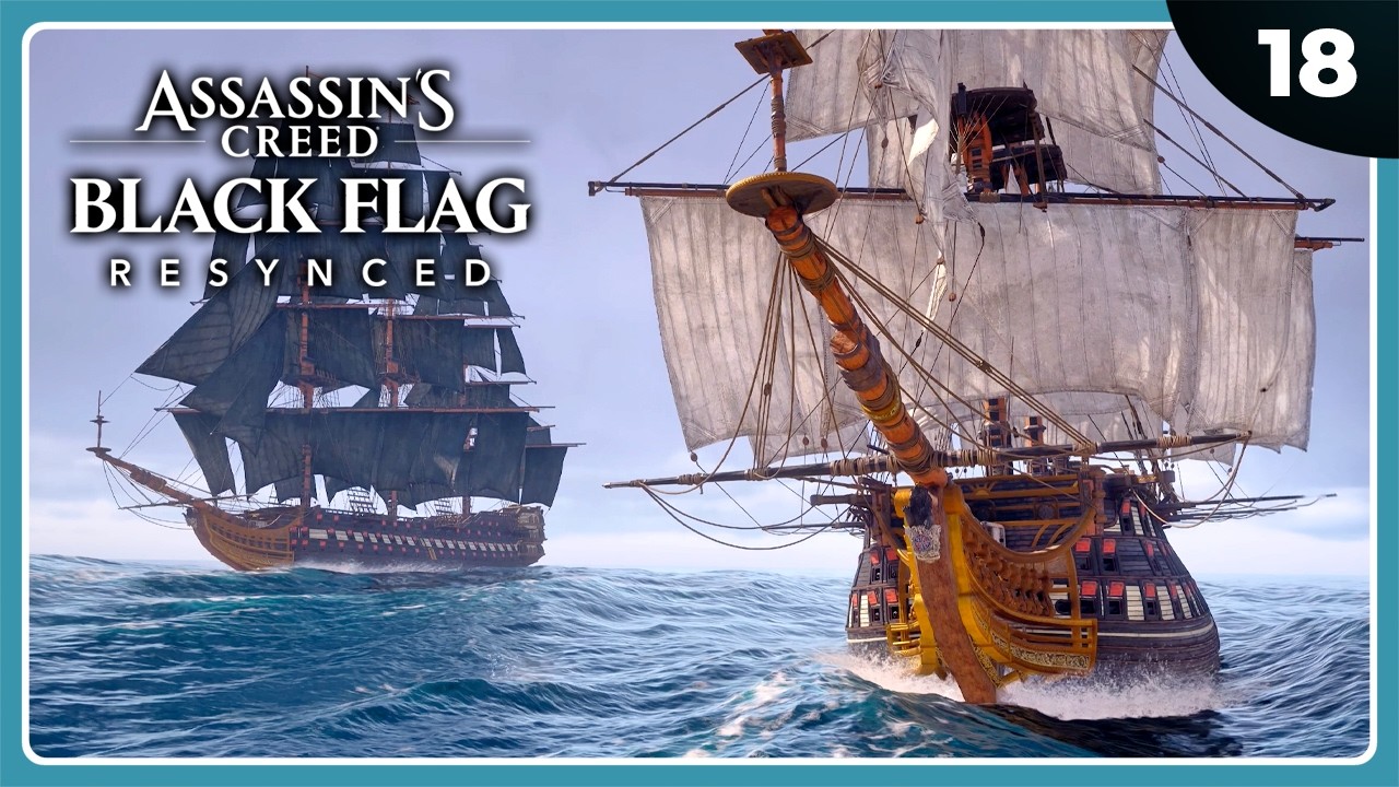 ACBF #18 | ME ENFRENTO A 2 BUQUES DE GUERRA | ASSASSIN'S CREED BLACK FLAG RESYNCED Gameplay Español