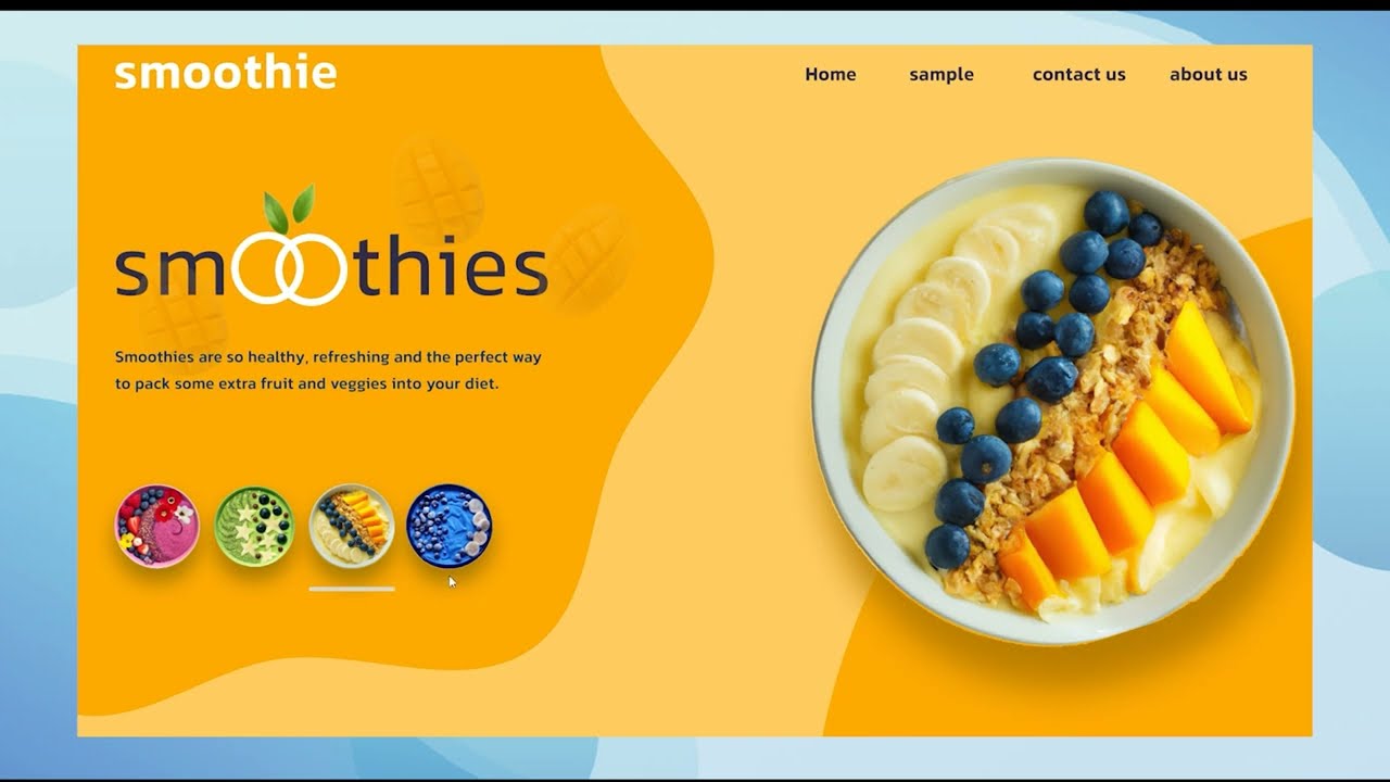Animated Fruit Designing a Vibrant Website with Figma