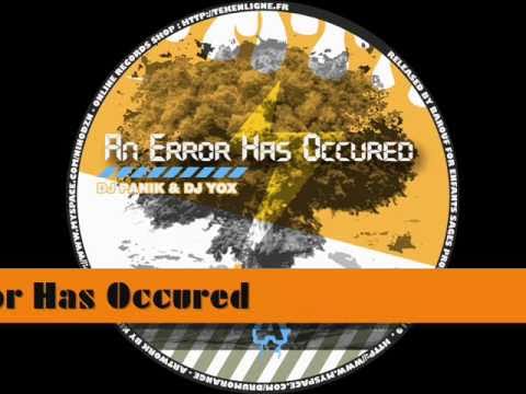 DRUM ORANGE 012 - Dj Panik & Dj Yox - "An Error Has Occured"