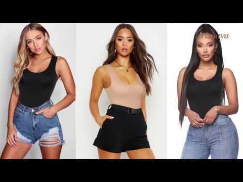 risnaya Shapewear Bodysuit Scoop Neck Tank Tops for Women Tummy