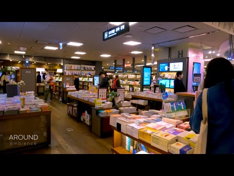 [4K Walk] A maior livraria de Seul, 'Gwanghwamun Kyobo', e o relaxante riacho 'Cheonggyecheon'