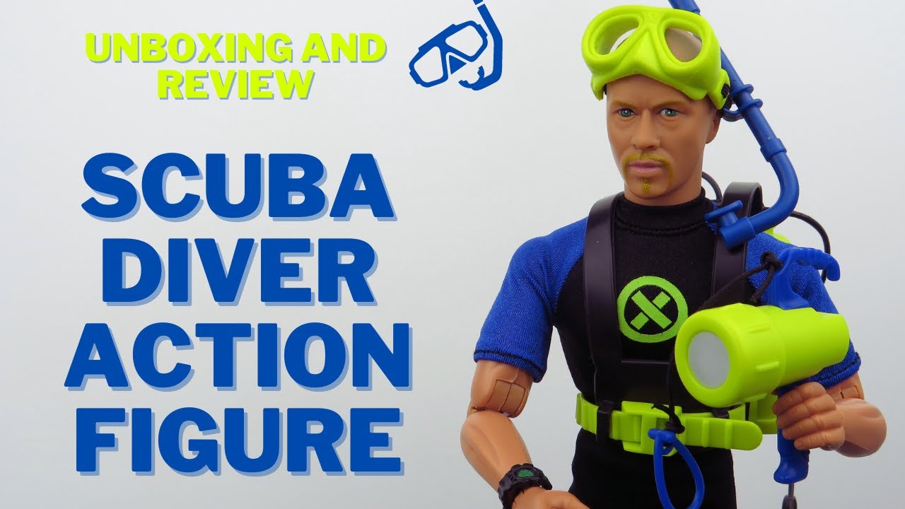 Unboxing Click 'N Play Diver Action Figure With 30 Articulated Joints!