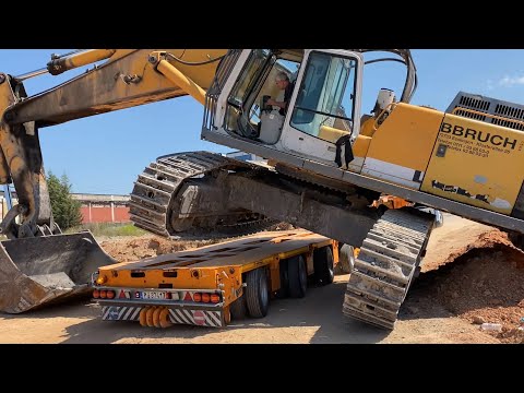 Transporting Three Liebherr 964 Excavators In One Day - Fasoulas Heavy Transports