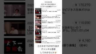 【 #ひろゆき 】2021年7月6日最新版 #スパチャ 合計獲得金額がスゴイ!!【 #ひろゆき切り抜き #西村博之 #HiroyukiNishimura #4chan #スパチャ収益ランキング 】