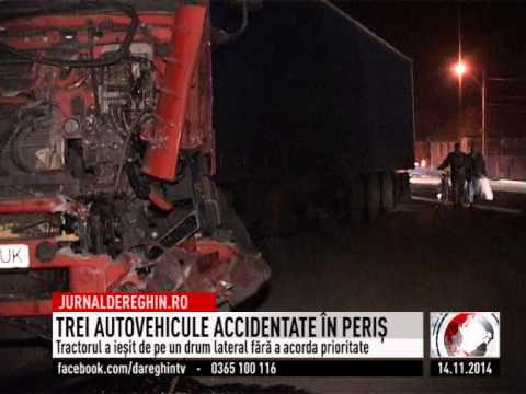 TREI AUTOVEHICULE ACCIDENTATE ÎN PERIŞ (2014 11 14)