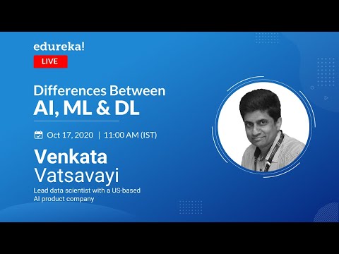 AI vs ML vs Deep Learning | Difference between AI, ML and DL | AI-ML Training | Edureka