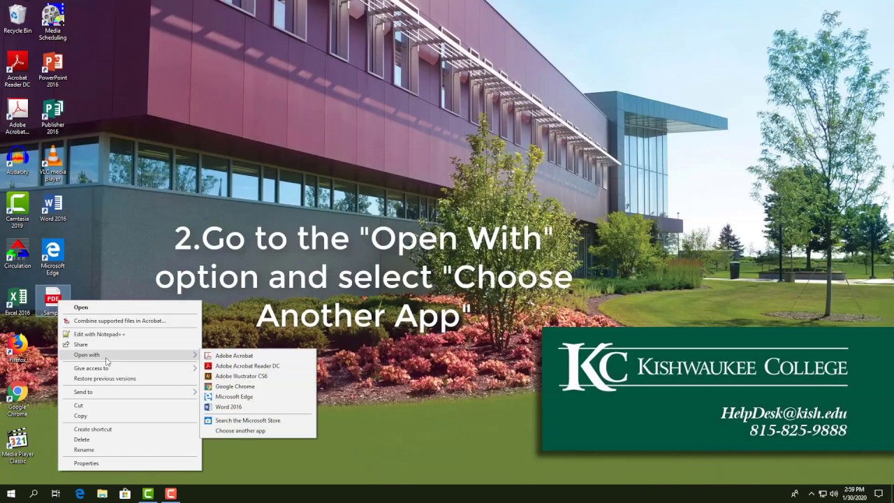 Associate PDF files with Adobe Acrobat Reader DC