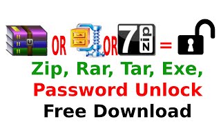 how to Zip,Rar,Tar,Exe. Password Unlock | Crack any zip,rar,etc... Password crack | Free Version