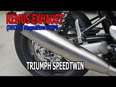 Triumph Speed Twin (DECAT) Remus exhaust plus Magnaflow Xpipe and BMC Airfilter