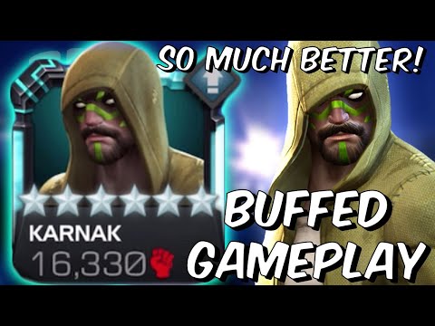 BUFFED Karnak Gameplay! - SO MUCH BETTER!!! Nearly God Tier?! - Marvel Contest of Champions
