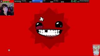 Super Meat Boy any% speedrun in 22:35